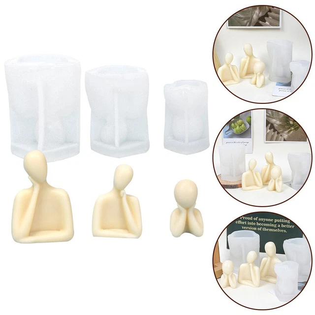 STATUA PENSATORE 3D stampo in silicone fai da te arte nordica astratta