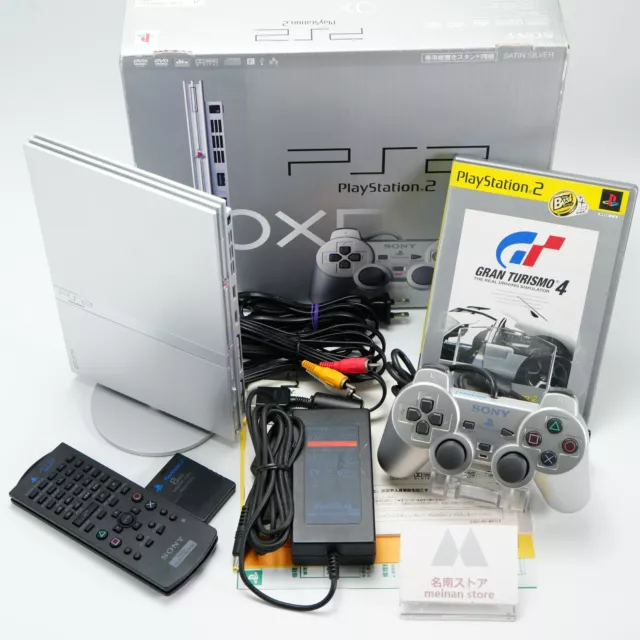 Sony PlayStation 2 PS2 Silver Slim Game Console Full BOX NTSC-Japan Fast  Ship