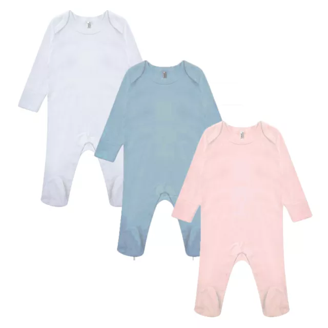 Baby Grow ROMPER Suit - 100% Cotton - Boy Girl Unisex Newborn 0 to 12 months
