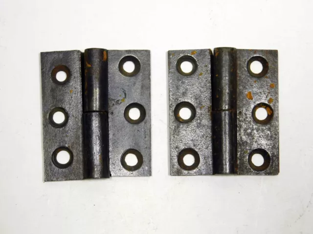 One Pair Antique Cast Iron Lift-off Butt Hinges 2  1/2" Left Hand, Circa 1880