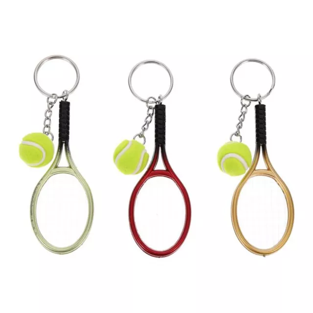 Handmade Car Key Ring Tennis Pendant Tennis Racket Keychain Sport Key Ring