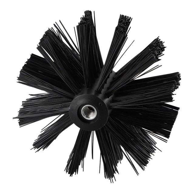 Chimney Cleaner Brush Cleaning Rotary Sweep System Nylon Stoves Kit 8 Rods