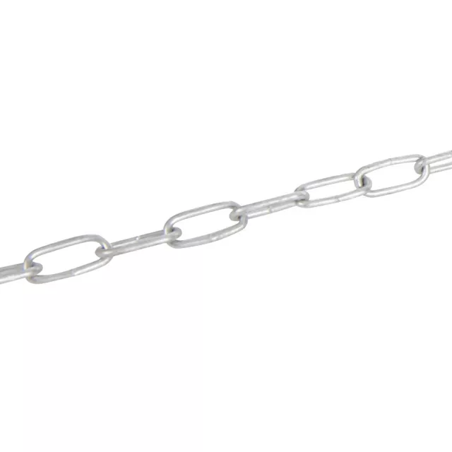 Catena a maglie in acciaio zincato 2,5 m x 3 mm per esterni con classificazione cancello cavo di sicurezza