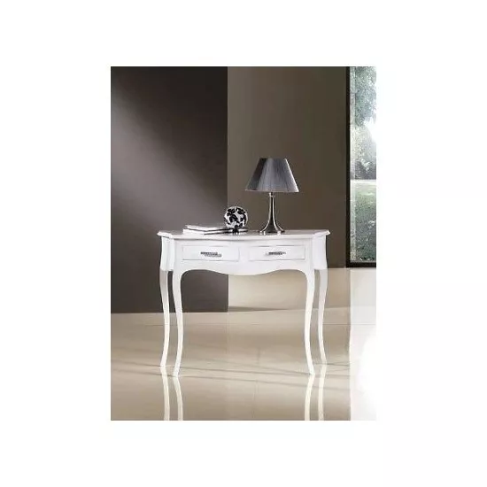 Consolle 2 Cassetti Laccata Bianco!!! * Table Consolle Wood Made In Italy *