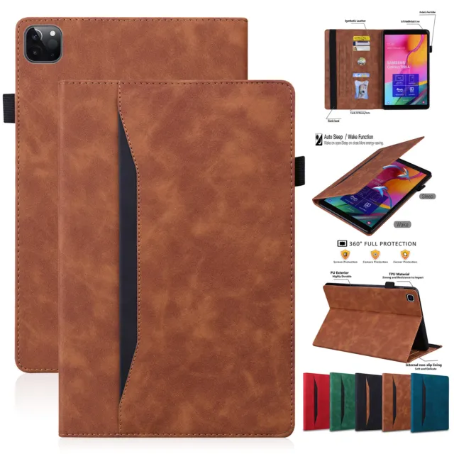 Magnetic Leather Case Card Cover for iPad Pro 12.9 11 10.5' 8 7 6 5 Gen Air mini