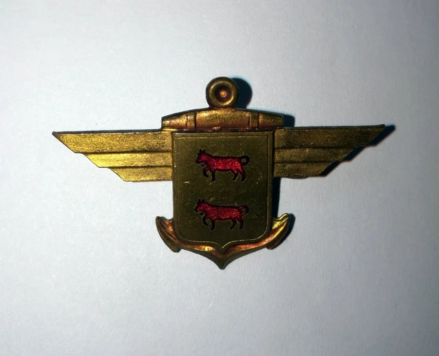 Marine - SUPERBE RARE ANCIEN INSIGNE FUSILIERS MARINS -- A.AUGIS LYON