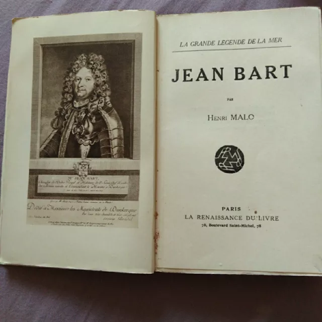 Livre Ancien 1929 La Grande Légende De La Mer Jean Bart / Henri Malo 3