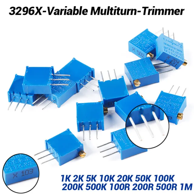 3296X Variables Mehrgang-Potentiometer Trimmer-Potentiometer Aus Glasemail 1K-1M