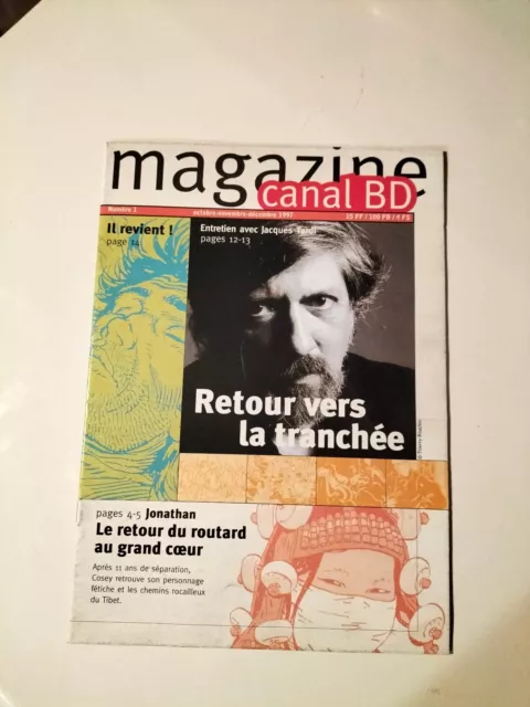 Revue 1997 Canal Bd Magazine N° 1 Couverture Jacques Tardi & Jonathan