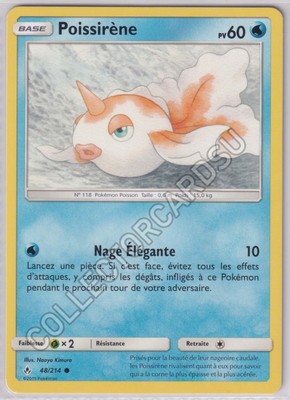 Pokemon Poissirène 48/214 Reverse SL10 Soleil Lune 10 Alliance Infaillible VF Fr 