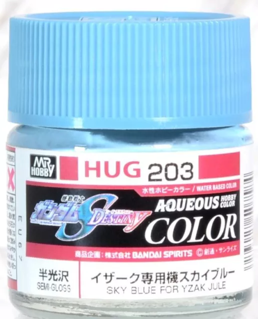 Gunze Mr.Hobby Gundam Seed Destiny Aqueous Color HUG203 Sky Blue Yzak Jule 10ml