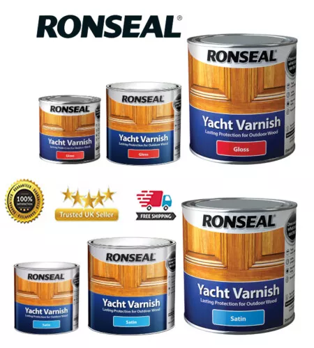 Ronseal Yacht Varnish  Exterior Long Lasting - ALL SIZES