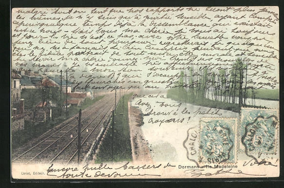 CPA Dormans, Ile Madeleine 1905