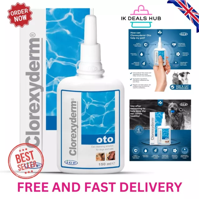 Clorexyderm Oto Ear Solution 150ml, Premium Service, Fast Dispatch