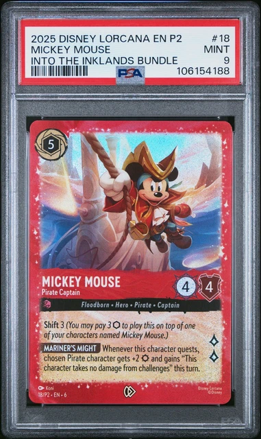 2025 DISNEY LORCANA En P2-Promo #18 Mickey Mouse - Pirate