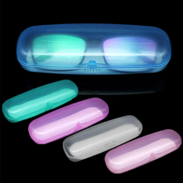 Translucent Eyeglasses Case Glasses Box Protector Portable Plastic Eyeglass Case