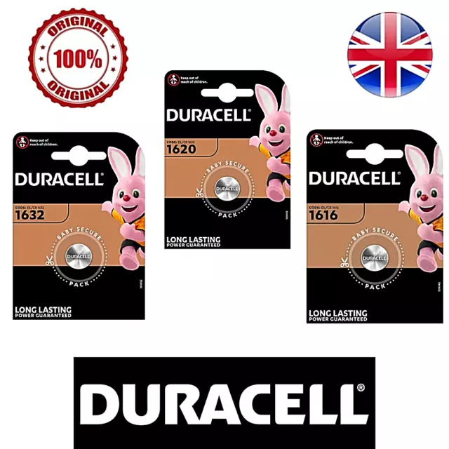 Duracell CR1632 CR1620 CR1616 Battery Lithium Coin Cell Toys Keys Batteries UK