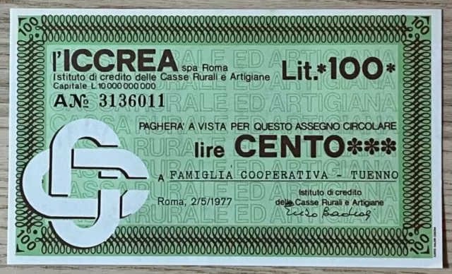 Miniassegni Banca Iccrea (674)