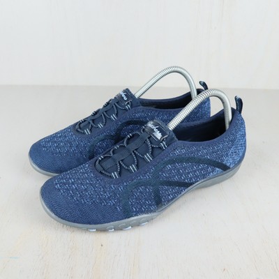 Skechers Relaxed Fit Breathe Easy Blue Slip On Shoes 23028 SIZE 9