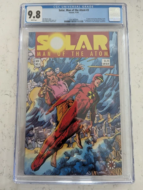 SOLAR Man of the Atom #3  CGC 9.8  1st Appearance Toyo Harada WHITE Pages