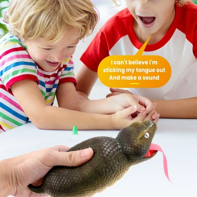 Stretch Squeezing Finger Press Snake Toy  Frightening