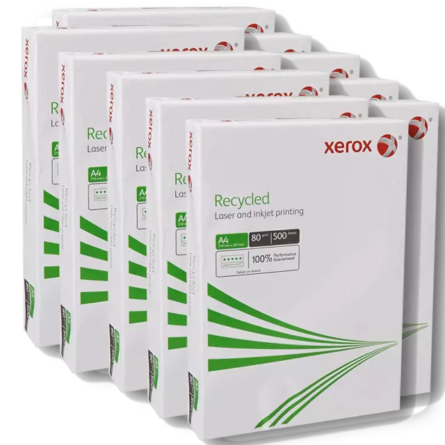 Xerox Recycled A4 80gsm Off White Plain Paper Printer Copier Inkjet Laser-🔥🔥🔥