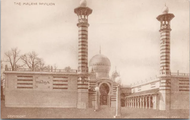 The Malaya Pavilion British Empire Exhibition 1924 UNUSED Fleetway Postcard D86