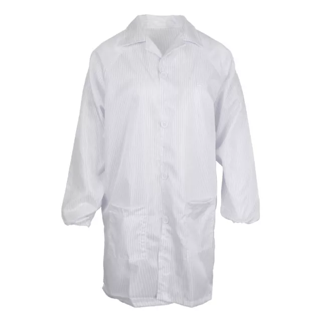 Unisex ESD-Safe Anti-Static  Jacket Coat Clothing White XXXL