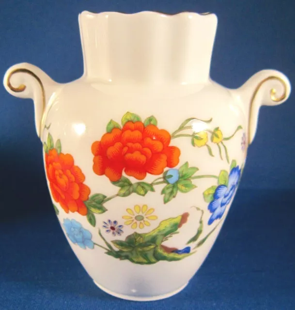 Aynsley Famille Rose & Pembroke Bone China Mini Bud Vases (3 In.) England 3