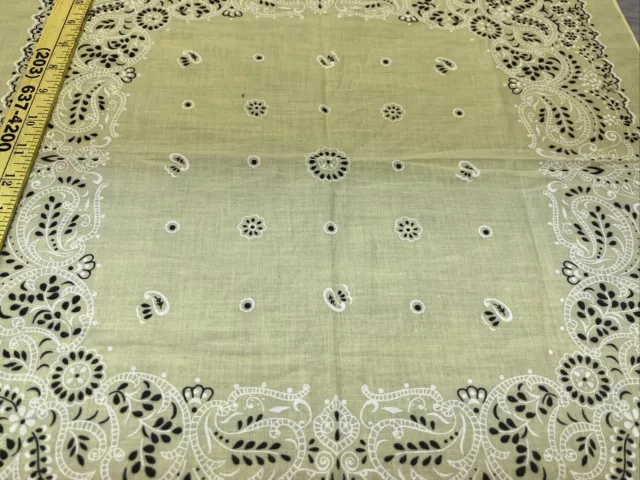 Vintage Tower Bandana Color Fast Canary Yellow Paisley RN 13960 All Cotton USA