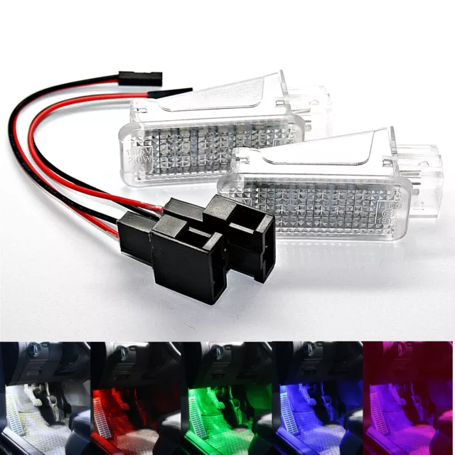 2x LED Module Fußraumbeleuchtung passend für Audi A3 A4 A5 A6 Q3 Q5 Q7 Fußraum