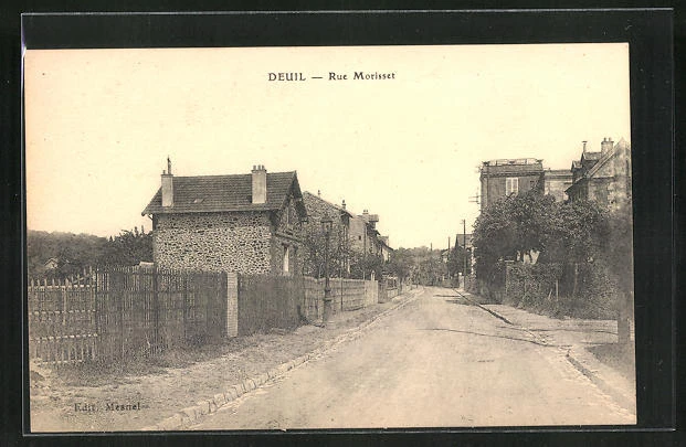 CPA Deuil, Rue Morisset, vue de la rue