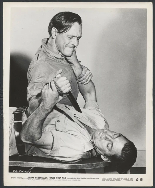 MYRON HEALEY JOHNNY WEISSMULLER in @Col Jungle Moon Men '55 KNIFE