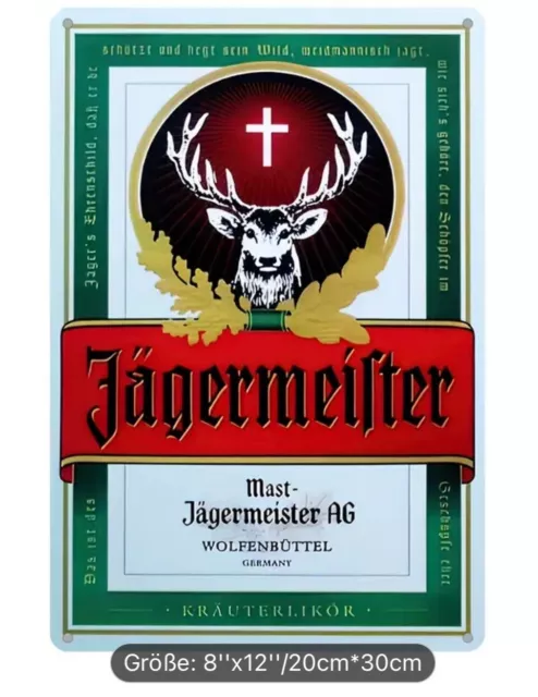 Blechschild Jägermeister Werbung 20x30cm Retro Vintage 🤩