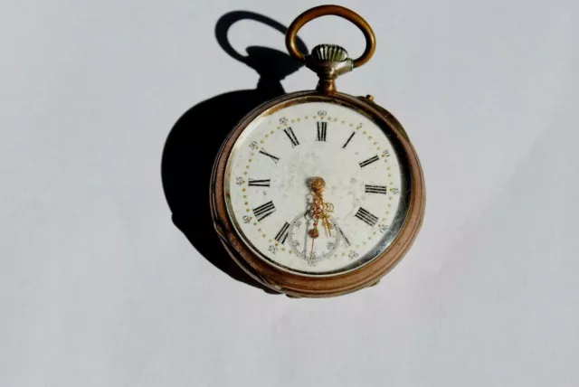 Antike silberne Taschenuhr von 1900, Gehäuse aus 800-Silber