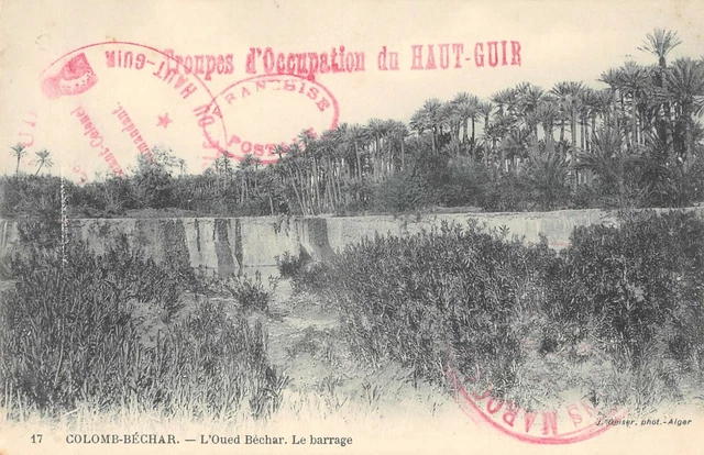CPA ALGERIE COLOMB BECHAR L'OUED BECHAR LE BARRAGE (affranchissement militaire