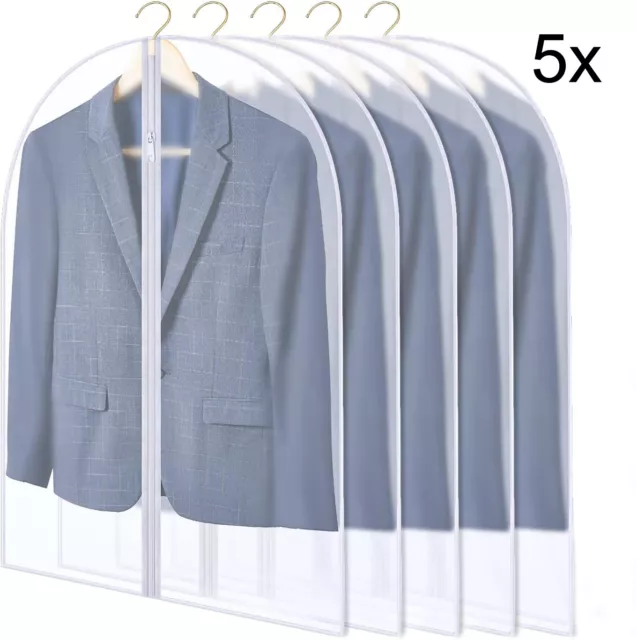5x Kleidersack Anzugtasche Kleiderhülle Aufbewahrung Anzughülle 60x 80-140cm