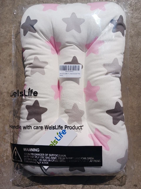 Welslife Air Mesh Baby Pillow, Bambi Pink Pattern