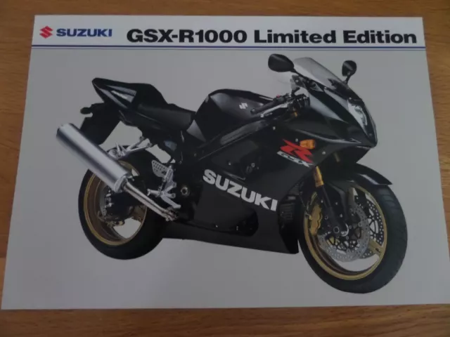 Suzuki GSX-R1000 Limited Edition Motorcycle Sales Brochure 2004 - Rare