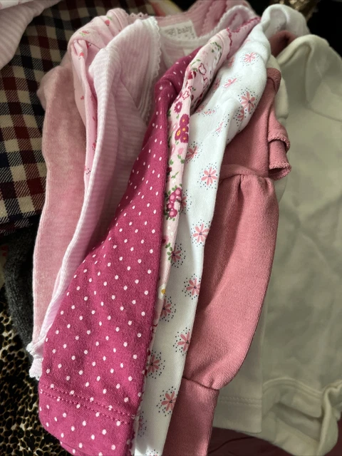 Baby Girls Upto 3 months Clothes Bundle, Assorted pink mix 2
