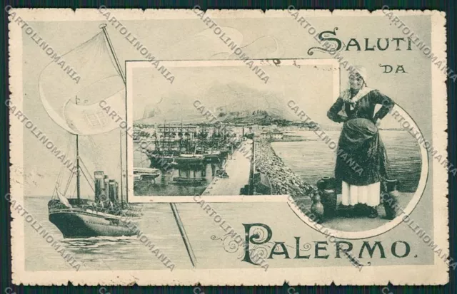 Palermo Città Saluti by ABRASA postcard QQ0531