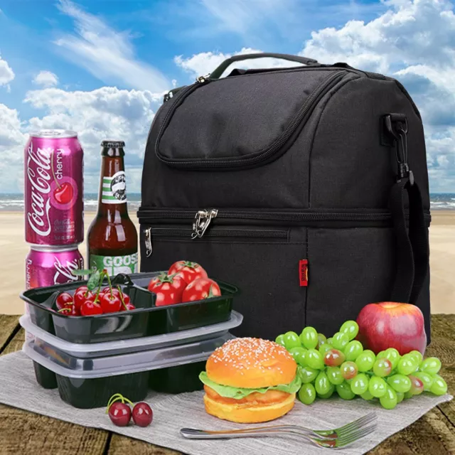 Portable Insulated Thermal Cooler Lunch Box Bento Tote Picnic Storage Bag Case 3