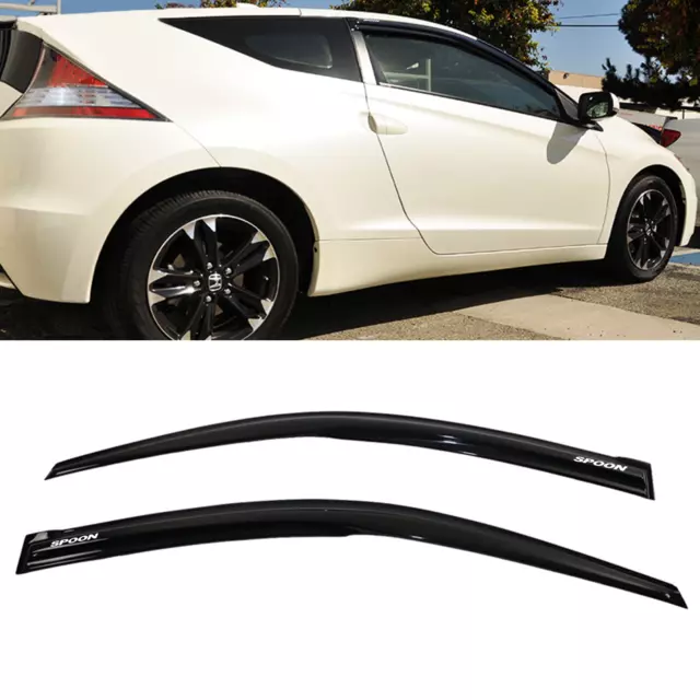 Fit 11-16 Honda CRZ Window Visor Rain Guard Vent Shade Mugen Style w/ Spoon