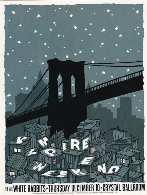Vampire Weekend, Portland, 2009 - Mini Poster/Book Clipping