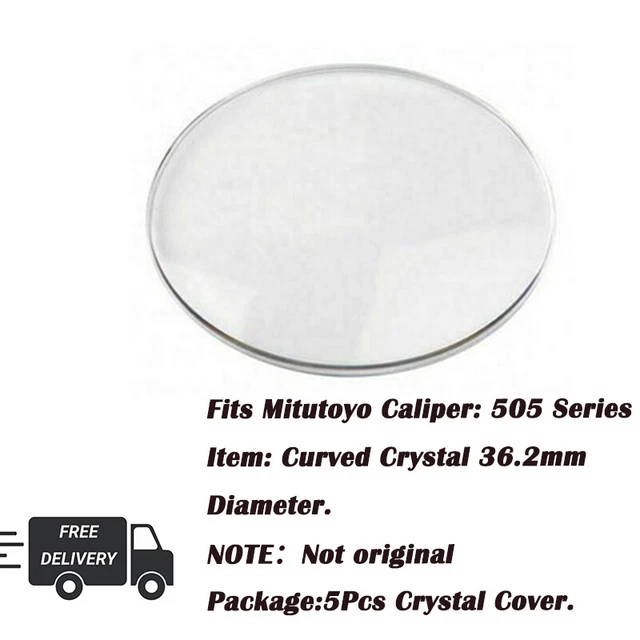 5Pc Mitutoyo Dial caliper Replacement part Crystal cover Lid 36.2mm 505 Series