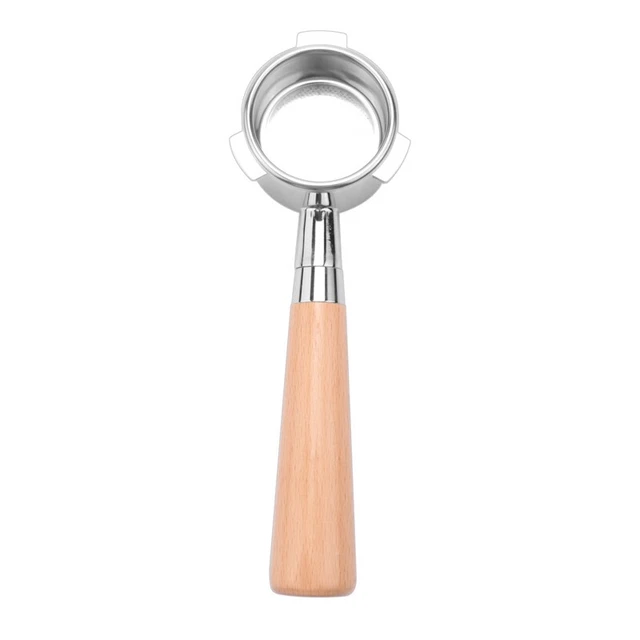Porte-Filtre Sans Fond 54mm Bois Palissandre Pour Breville Sage Barista Express BES880 BES878 Etc. - Design Amovible 3 Oreilles