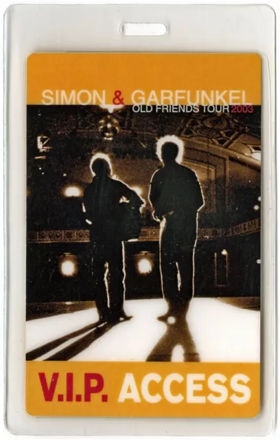 Simon & Garfunkel authentic 2003 Laminated Backstage Pass Old Friends Tour VIP