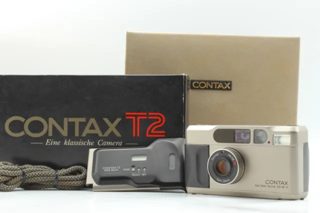 【Near Mint in Box】 Contax T2 Titan Silver 35mm Point & Shoot Film Camera JAPAN