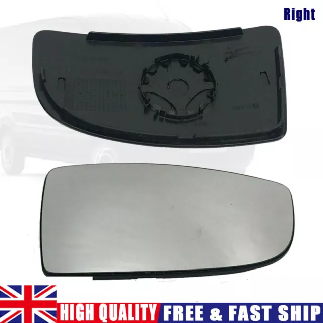For Ford Transit Mk8 2014-On Driver Side Door Wing Mirror Glass Lower Plate
