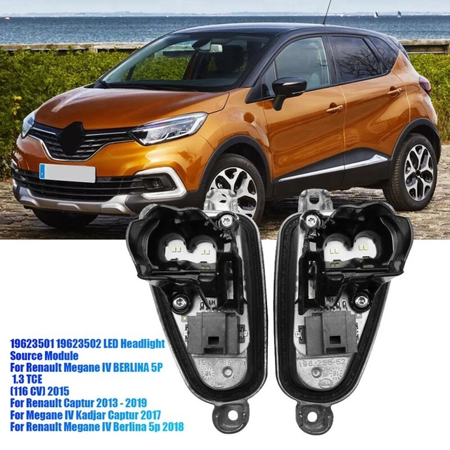 1 Paia 19623501 Modulo Controllo LED Faro Anteriore per Captur 2013-2019 Auto S2D4